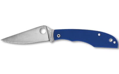 Spyderco Grasshopper, Folding Knife, 2.3" Drop Point Blade, 12C27 Blade Steel, 5.13" Overall Length, Slipjoint Lock, Satin Finish, Silver Blade