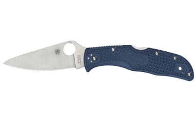 Spyderco Endela Lightweight, Folding Knife, 3.41" Drop Point Blade, 8.1" Overall Length, CPM SPY27 Blade Steel, Plain Edge, Satin Finish, Silver