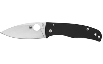 Spyderco Bodacious, Folding Knife, Plain Edge, Black G-10 Handle, Satin Finish, Silver, 3.66" Blade Length, CPM-S30V Steel