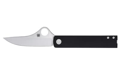 Spyderco Essenza, Folding Knife, 3.19" Straight Back Blade, 7.23" Overall Length, N690Co Blade Steel, Plain Edge, Satin Finish, Silver