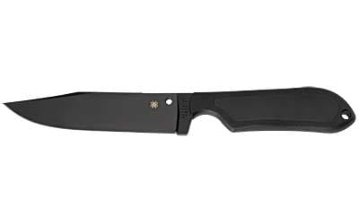Spyderco Street Bowie, 5" Fixed Blade Knife, Plain Edge, VG10/Black Blade, Kraton Handle, Includes Sheath and G-Clip