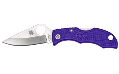 Spyderco Ladybug 3, 1.94" Folding Knife, Clip Point, Plain Edge, VG-10 Purple FRN, Circle Thumb Hole