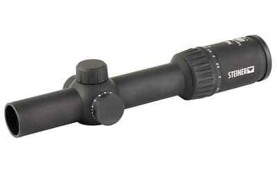 Steiner P4Xi, Rifle Scope, 1-4X, 24mm Objective, 30mm Tube Diameter, 1/4 MOA, Second Focal Plane, Matte Finish, Black