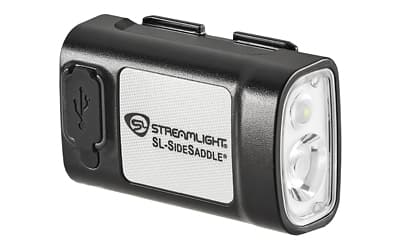 Streamlight SL- SideSaddle USB, Rechargeable Hat/Helmet Light, 400 Lumens, 4,250 Candela, Black, Includes Hard Hat Mount Kit and USB-C Charging Cable