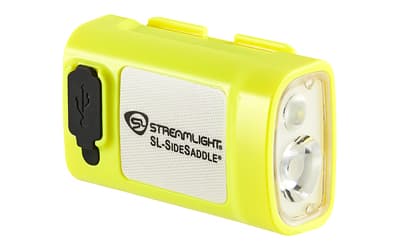 Streamlight SL- SideSaddle USB, Rechargeable Hat/Helmet Light, 400 Lumens, 4,250 Candela, Yellow