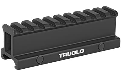 TRUGLO RISER MOUNT PICATINNY, Riser, Black, Picatinny Style Riser Mount, Raises Mounting Surface by 1"