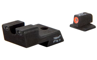 Trijicon HD Tritium Sight, Fits Colt 1911, Orange Outline, Novak Low Mount Dovetail Cut