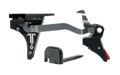 TriggerTech Legacy Special, Straight Trigger, Fits Standard GLOCK Frames Gen 1-5, Matte Finish, Black and Red