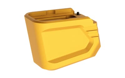 Tyrant CNC +5/4 Mag Extension, Matte Finish, Gold, Fits Glock 19/23/26