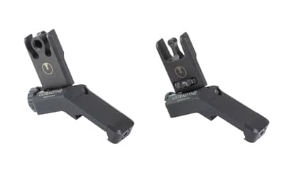 Ultradyne USA C2 Folding Front and Rear Offset Sight Combo-Aperture, Fits Picatinny, Black