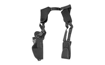 Uncle Mike's Pro Pak Vertical Shoulder Holster, Size 15, Fits Large Auto With 4.5" Barrel, Right Hand, Black