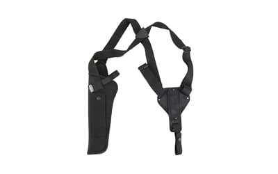 Uncle Mike's Vertical, Shoulder Holster, Right Hand, Black, 8.5, Large Revolver, Kodra Nylon