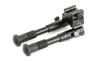 Leapers, Inc. - UTG Shooter's SWAT Bipod, Fits Picatinny Rail or Swivel Stud, 6.2" - 6.7", Tactical Low Profile with Adjustable Height, Black