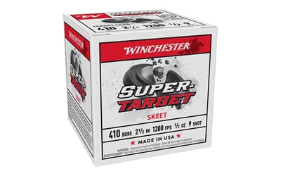 Winchester Ammunition Super Target, 410 Bore 2.5", #9, 1/2 oz, Shotshell, 25 Round Box