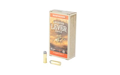 Winchester Ammunition American Lever, 45 Colt, 250 Grain, Lead Flat Nose, 50 Round Box
