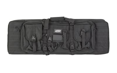 XTS Tactical Double Rifle Case, 36" Long, 600 Denier Polyester Construction, Black