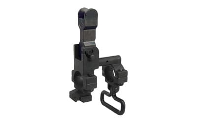 Yankee Hill Machine Co Flip Front Sight Tower with Bayonet Lug, Includes Round Hooded Front Sight Guard or Standard Style Front Sight Guard, Black