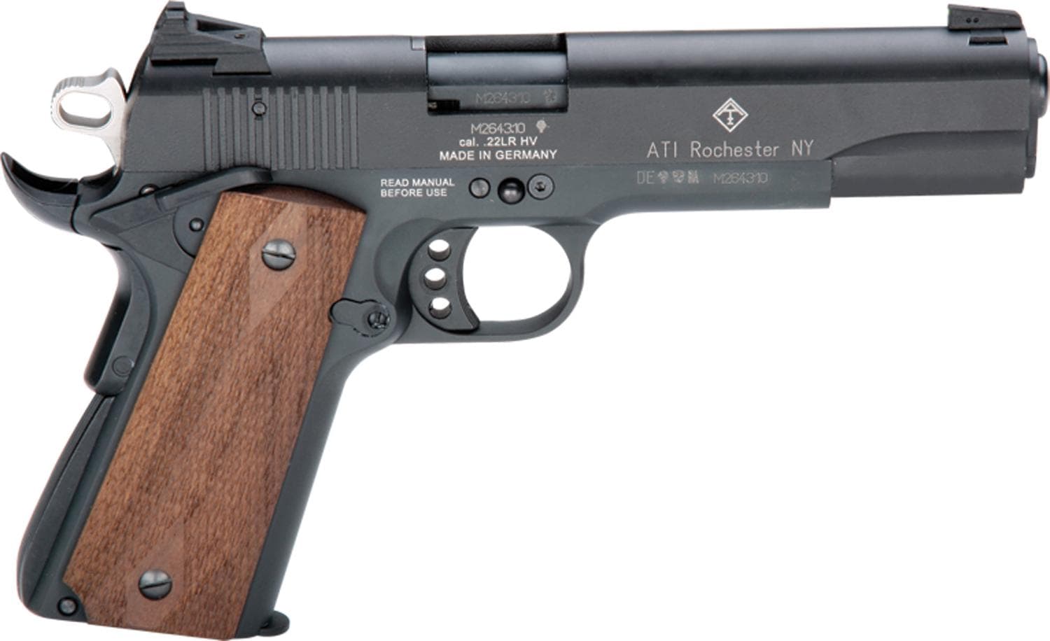 ATI GSG M1911 Handgun .22 LR 10rd Magazine 5" Barrel Wood Grips Threaded Barrel