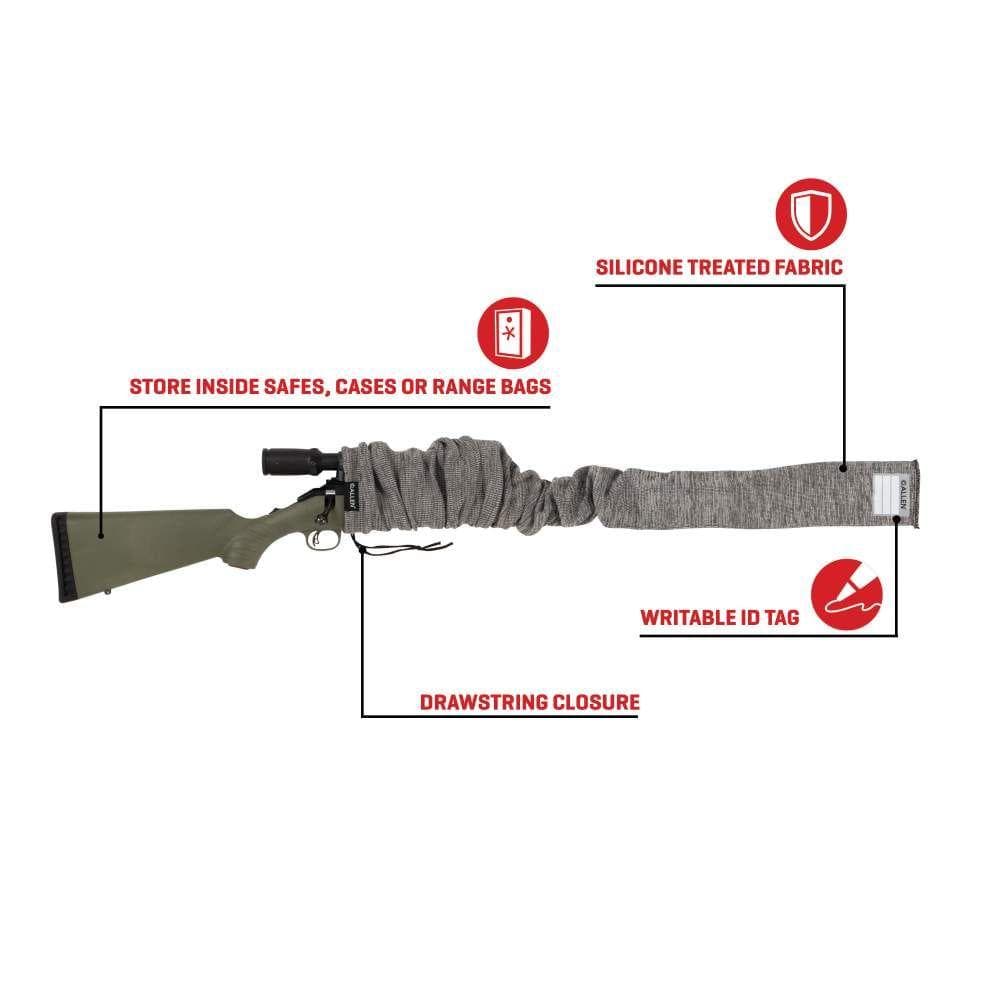 Allen Rifle Gun Sock with Writeable ID Label 52" Grey