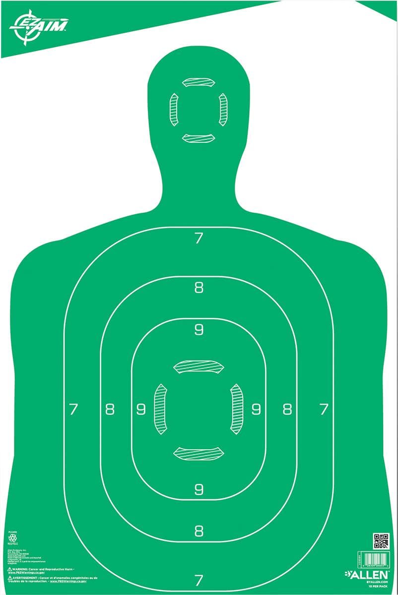 Allen EZ AIM Silhouette 12x18 Target Green- 10/ct