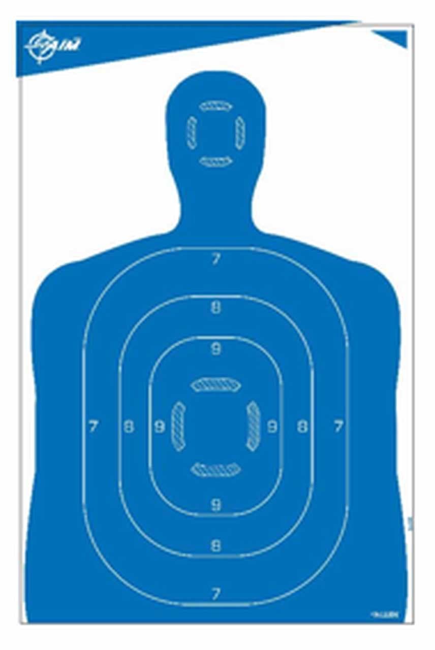 Allen EZ AIM Blue Silhouette Paper Targets 23"x35"- 4/ct