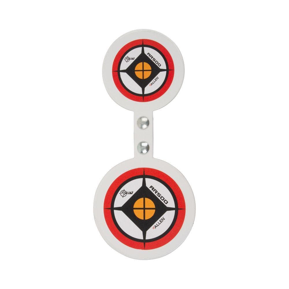 Allen EZ-Aim Hardrock AR500 Round Spinner Targets & Stand for Rimfire Rounds & Centerfire Pistols 7.375"W x 23"H White/Red/Black