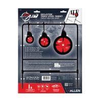 EZ-Aim Triple Deflector Spinner Target System Rimfire .22 Cal. & Air Guns 10.75"W x 12.5"H - Black/Red