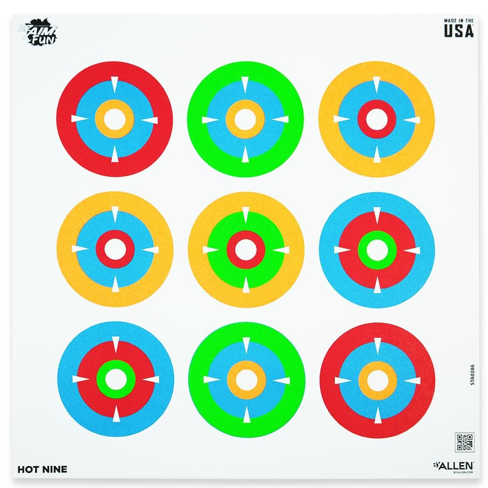 Allen EZ Aim Paper Targets 12" Fun Paper Plinking the Day Away 9/ct