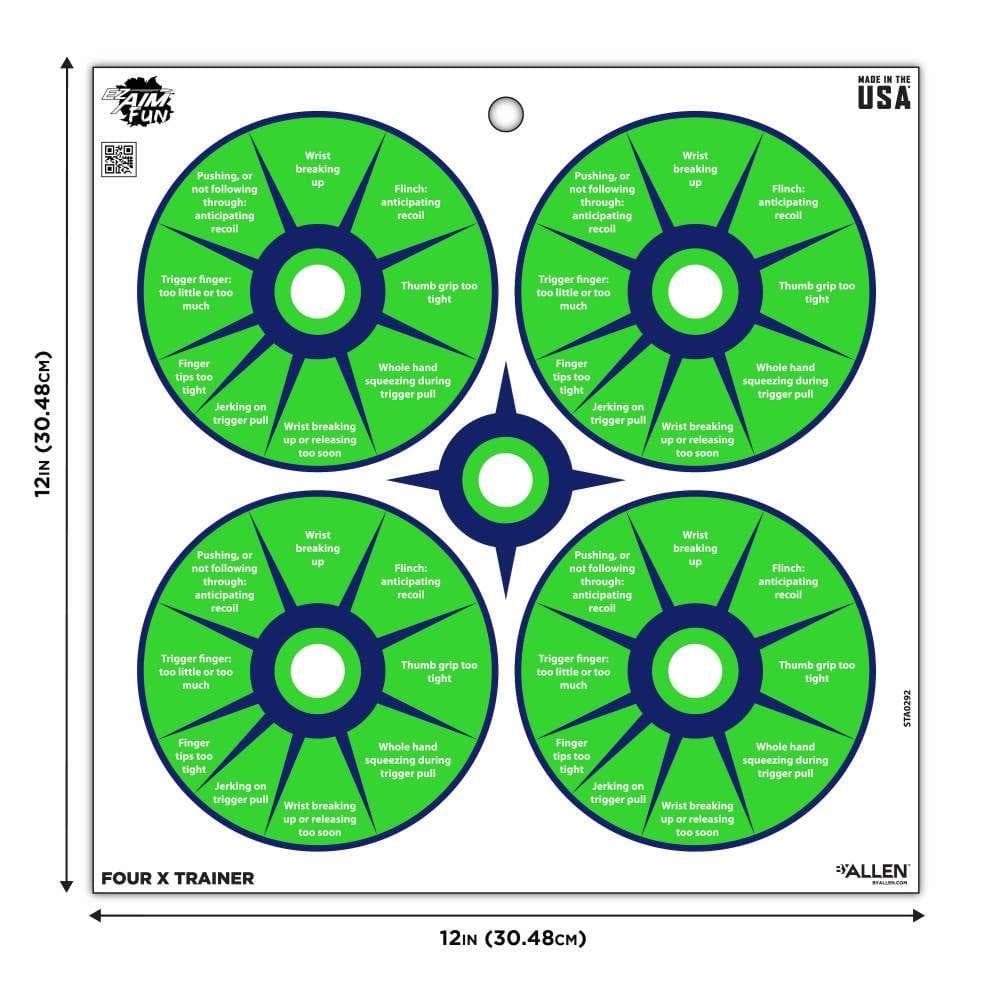 Allen EZ Aim Fun Triggering More Fun Paper Targets 12"x12" Multi 9/ct