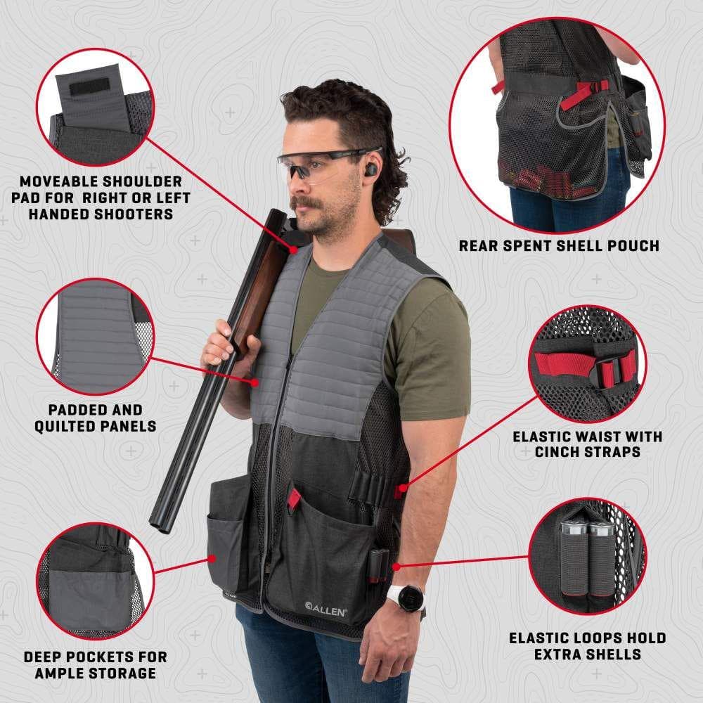 Allen Competitor Shooting Vest M/L Grey