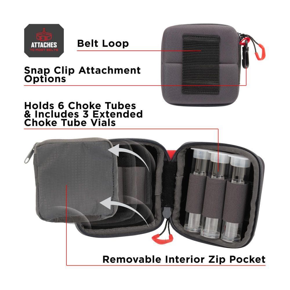 Allen Competitor Choke Tube Molded Case Grey with Extended Vials