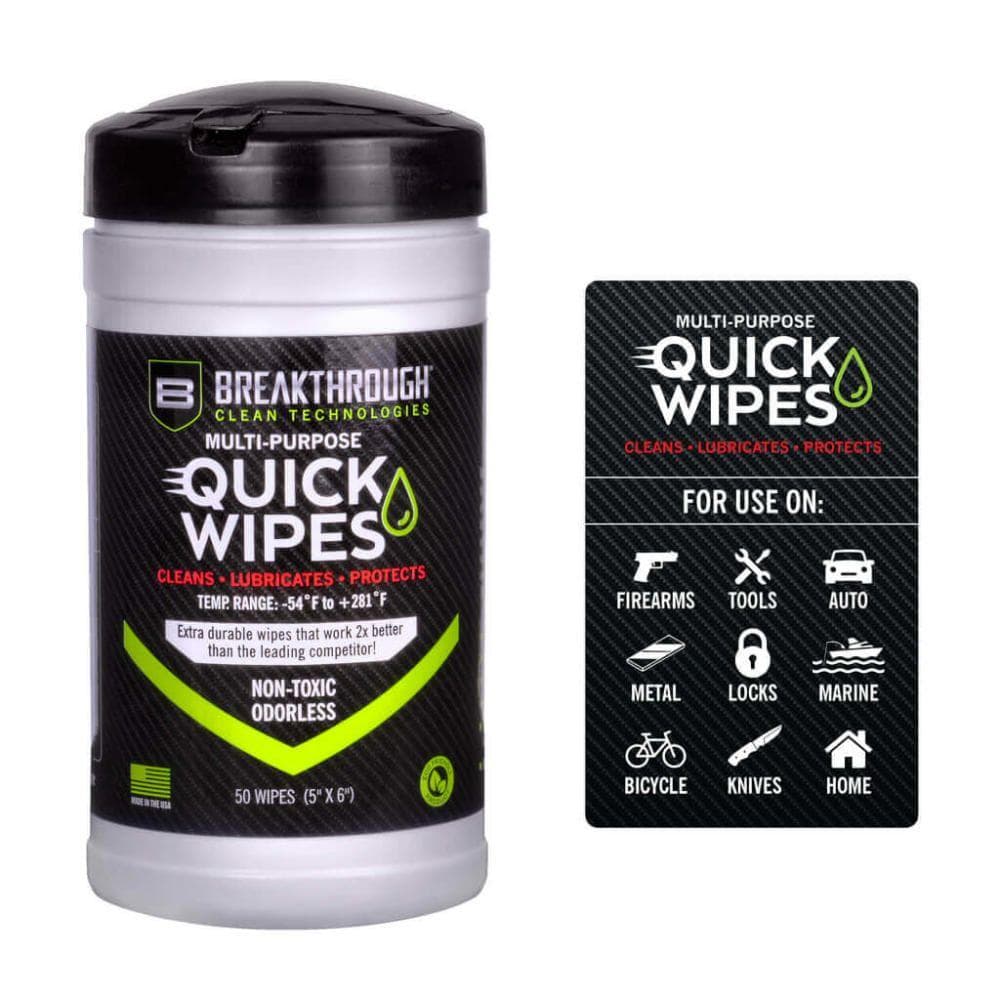 Breakthrough Clean Technologies Multi-Purpose CLP Quick Wipes 5"x6" 50/ct