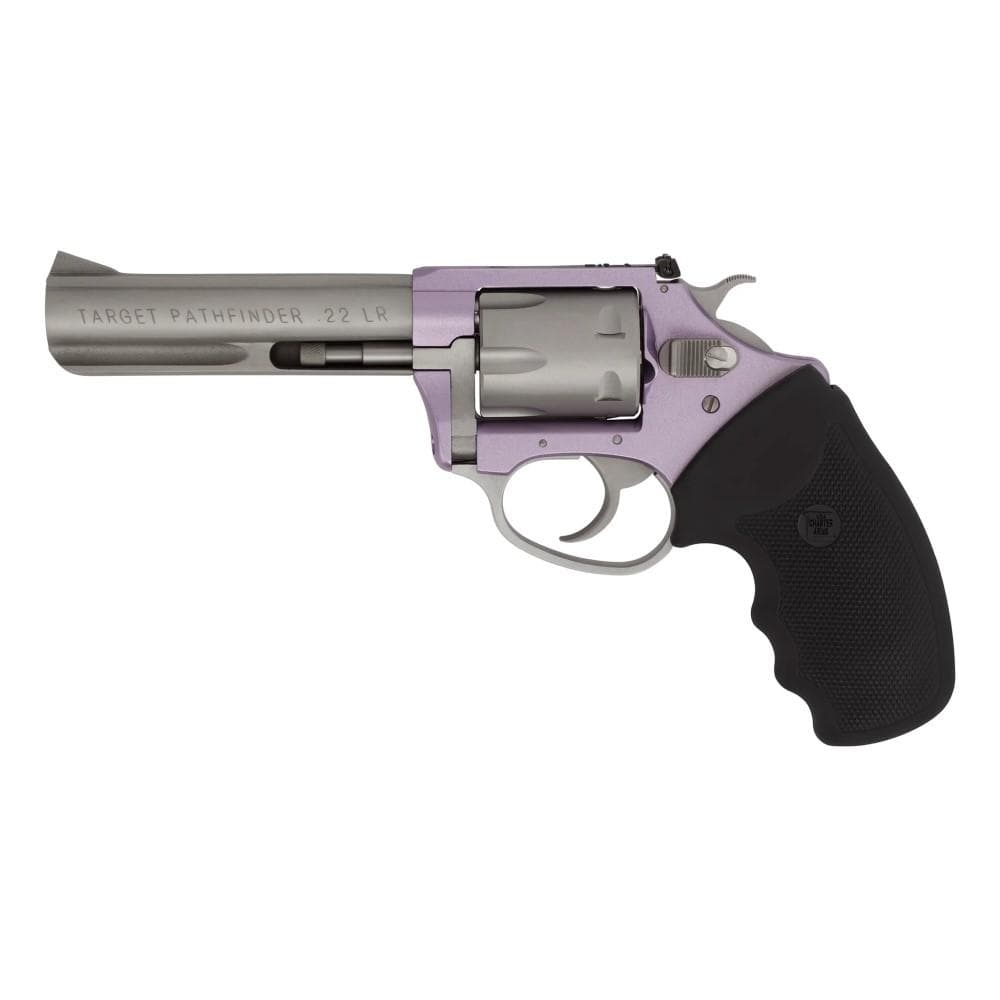 Charter Arms Target Pathfinder .22 LR 6rd Capacity 4.2" Barrel Lavender with Full Black Grip
