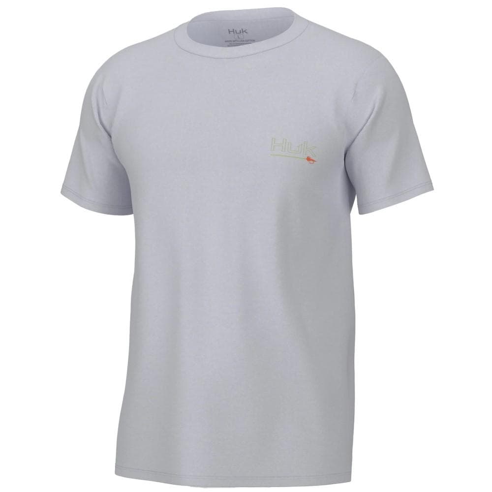 Huk Fly Line Short Sleeve Shirt White S