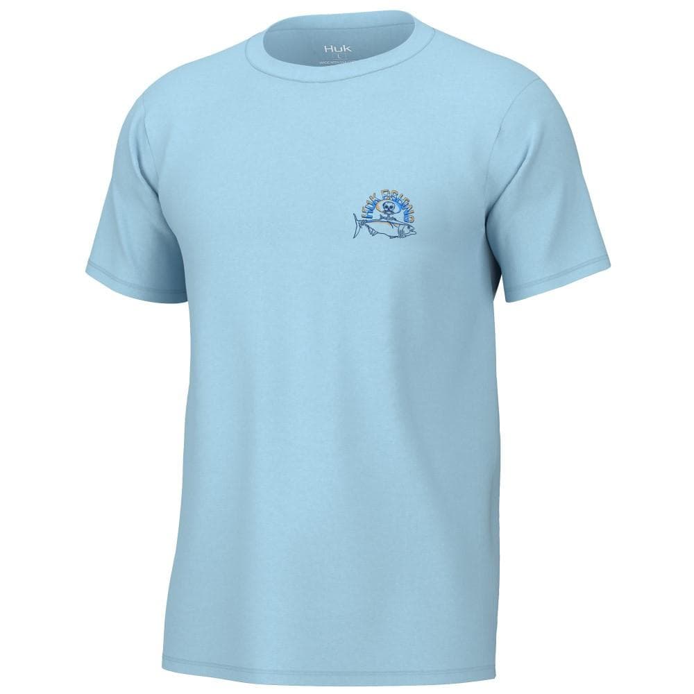 Huk Tuna Skull Short Sleeve Shirt Crystal Blue S