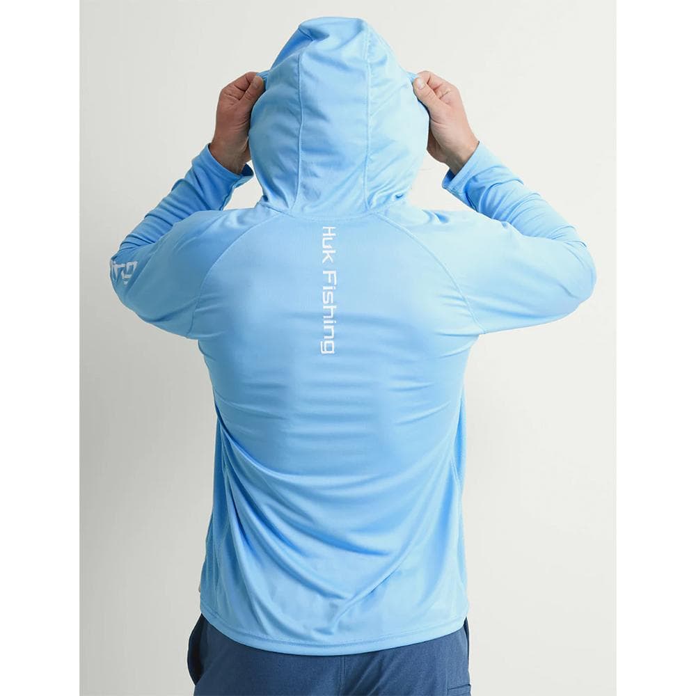Huk Vented Pursuit Long Sleeve Hoodie Marolina Blue L