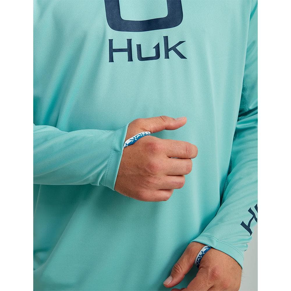 Huk Icon Crew Long Sleeve Shirt Marine Blue 2XL