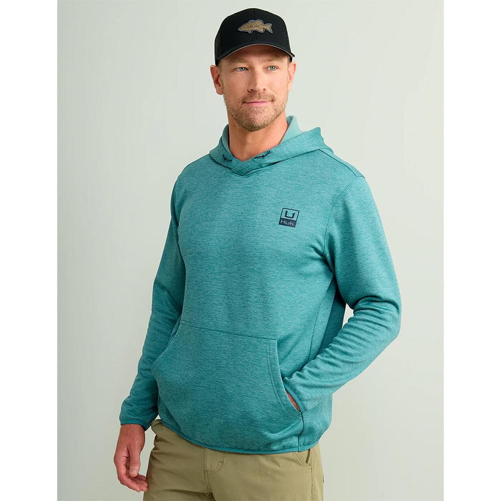 Huk Huk'd Up Performance Fleece Hoodie Storm Blue Heather S