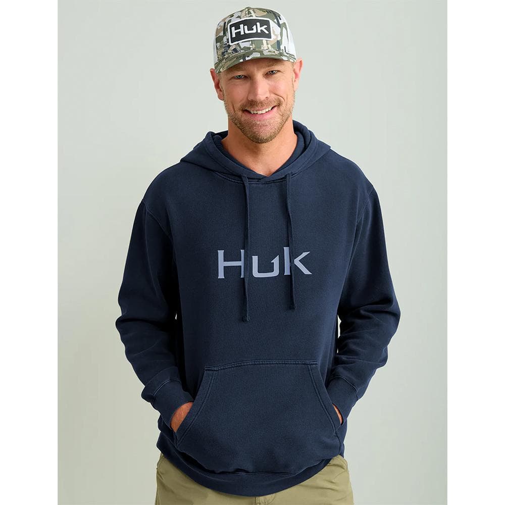 Huk Huk'd Up Logo Long Sleeve Hoodie Naval Academy XL