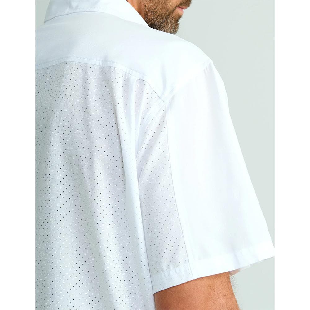 Huk Tide Point Short Sleeve Button Down Shirt White 2XL