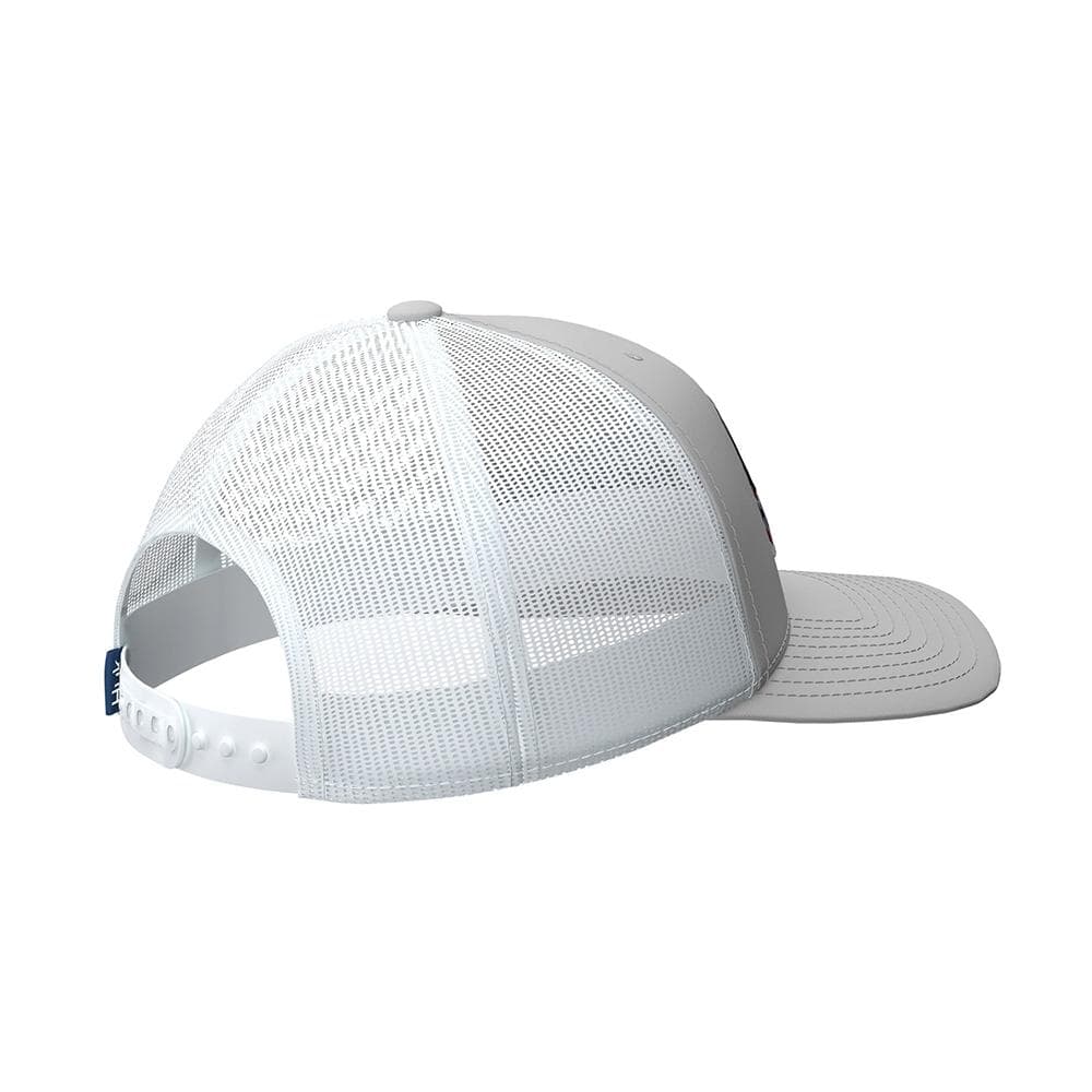 Huk Trophy Flag Trucker Hat Light Grey