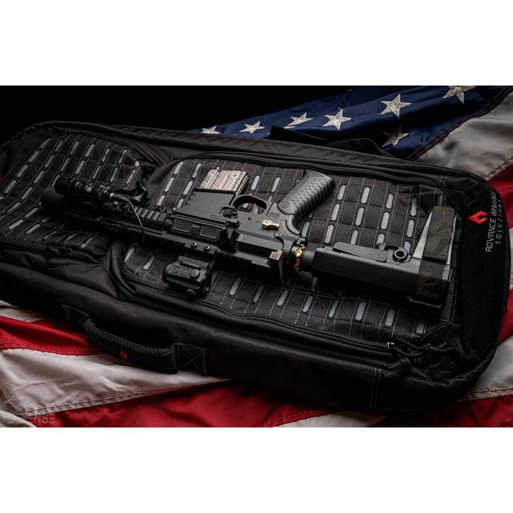 Advance Warrior Solutions Frame 36" Rifle Case with Backpack Strap Black with Grey