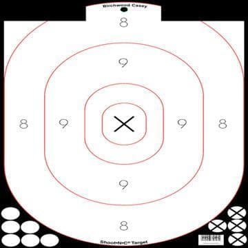 Birchwood Casey Shoot-N-C 12" x 18" White/Black Silhouette - 5/Pack 90 Pasters