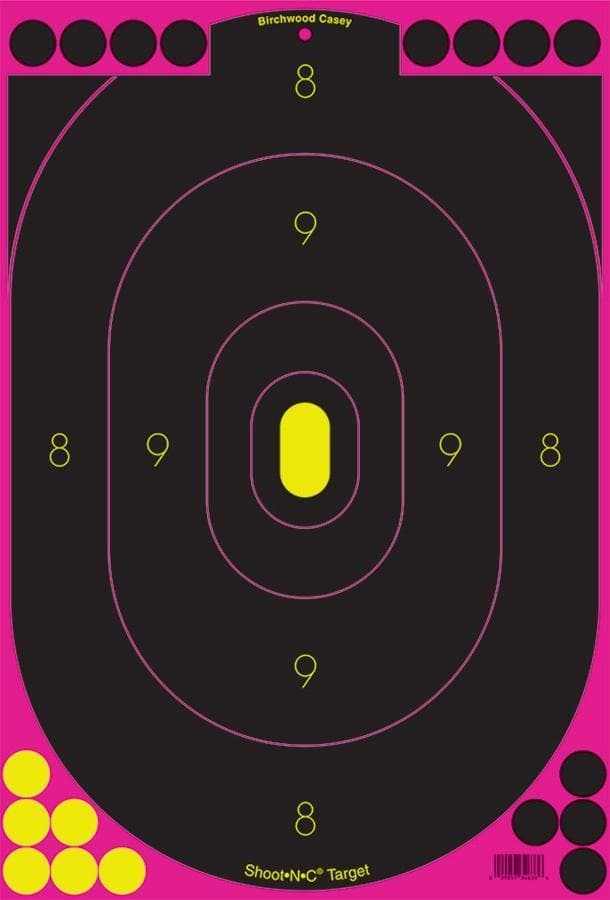 Birchwood Casey Shoot-N-C Pink Reactive Targets 12"x18" 5/Pack