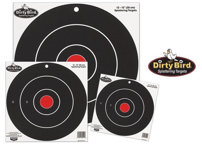 Birchwood Casey Dirty Bird Bull's Eye Targets 12" 12/Pack