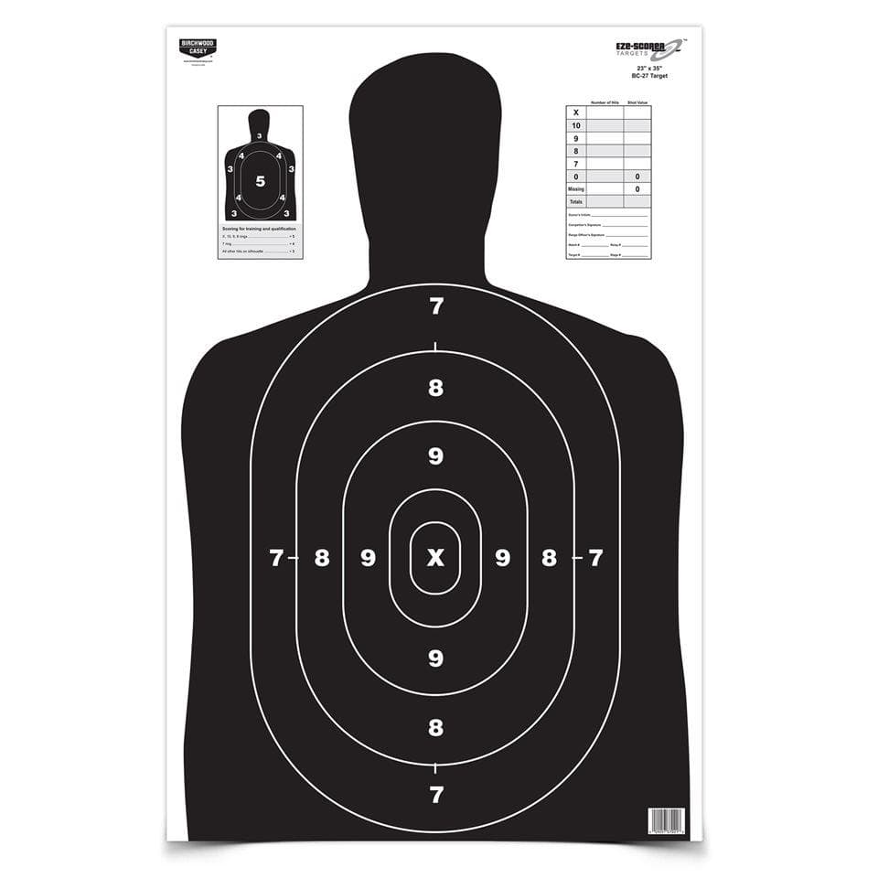 Birchwood Casey Eze-Scorer BC-27 Black Paper Target - 23"x35" 5 Pack