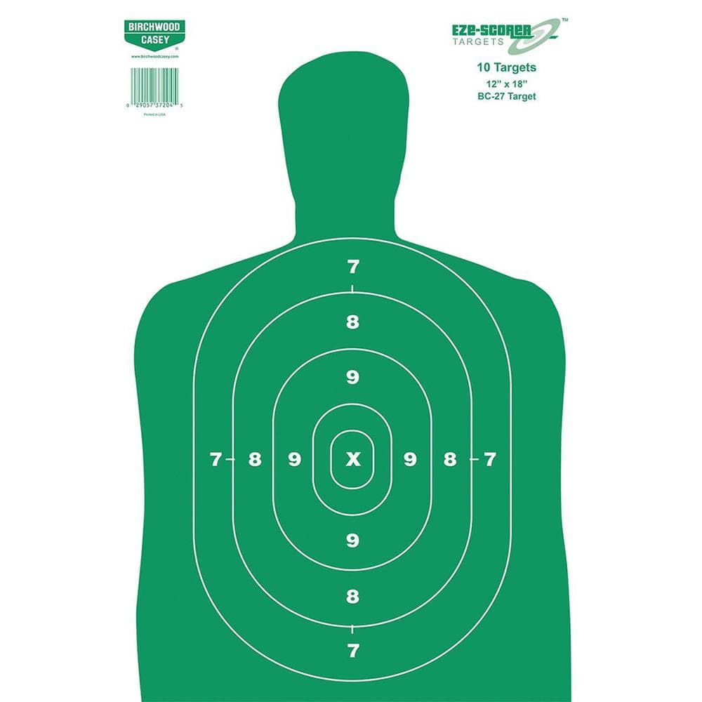 Birchwood Casey Eze-Scorer Targets BC27 Green 12"x18" 10/ct