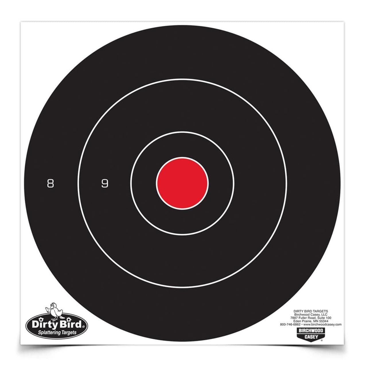 Birchwood Casey Dirty Bird 12" Bull's-Eye Target 100/ct