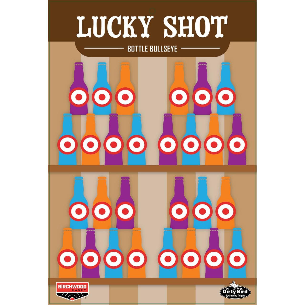 Birchwood Casey Dirty Bird "Lucky Shot" Bottle Target 12"x18" 6/ct