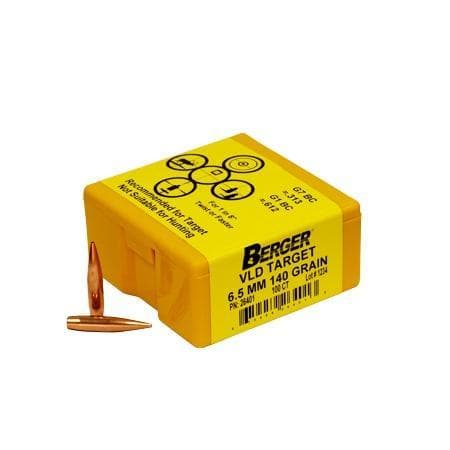 Berger VLD Target Bullets 6.5mm .264" 140 gr HPBT 100/ct